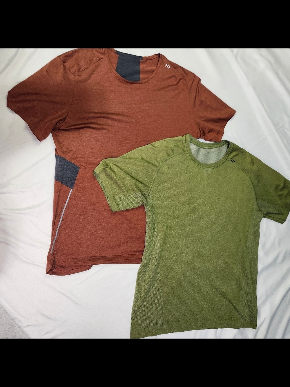 Two Men's Lululemon Metal Vent Tech Short-sleeves.